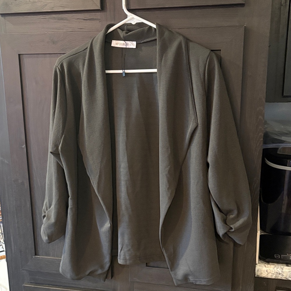 UpWest Women's Open Front Blazer - Charcoal